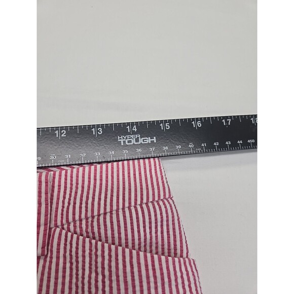 Talbots Skimmer Red & White Striped Seersucker Cropped coastal pants Women's 10P - Picture 5 of 8